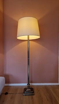 Vintage Messing Herda Vloerlamp, Ophalen, Gebruikt, Vintage, Metaal