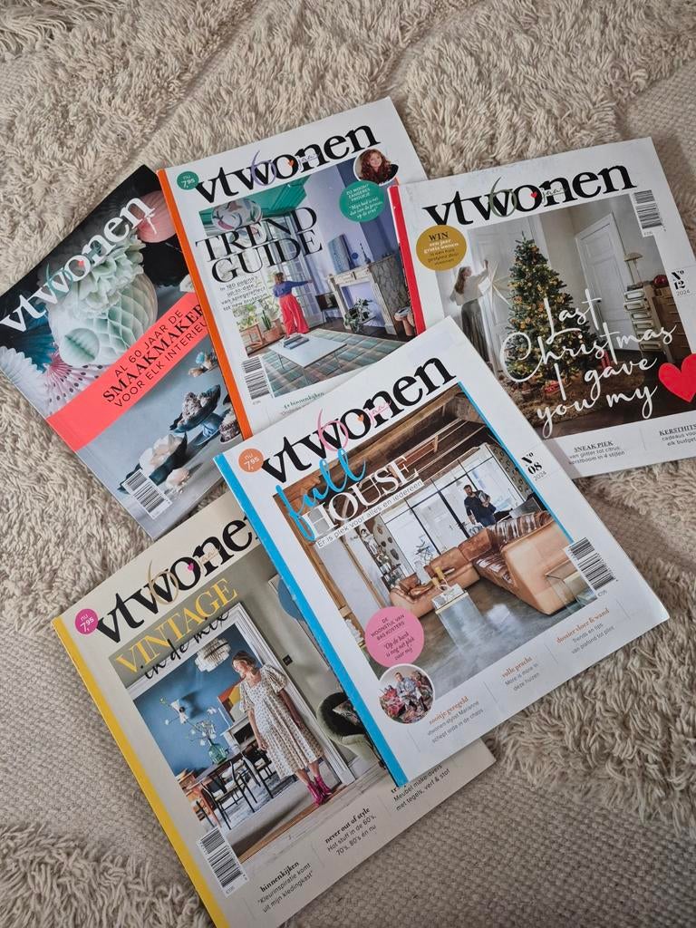 5x vtwonen tijdschriften - diverse edities, Ophalen of Verzenden, Zo goed als nieuw, Overige typen
