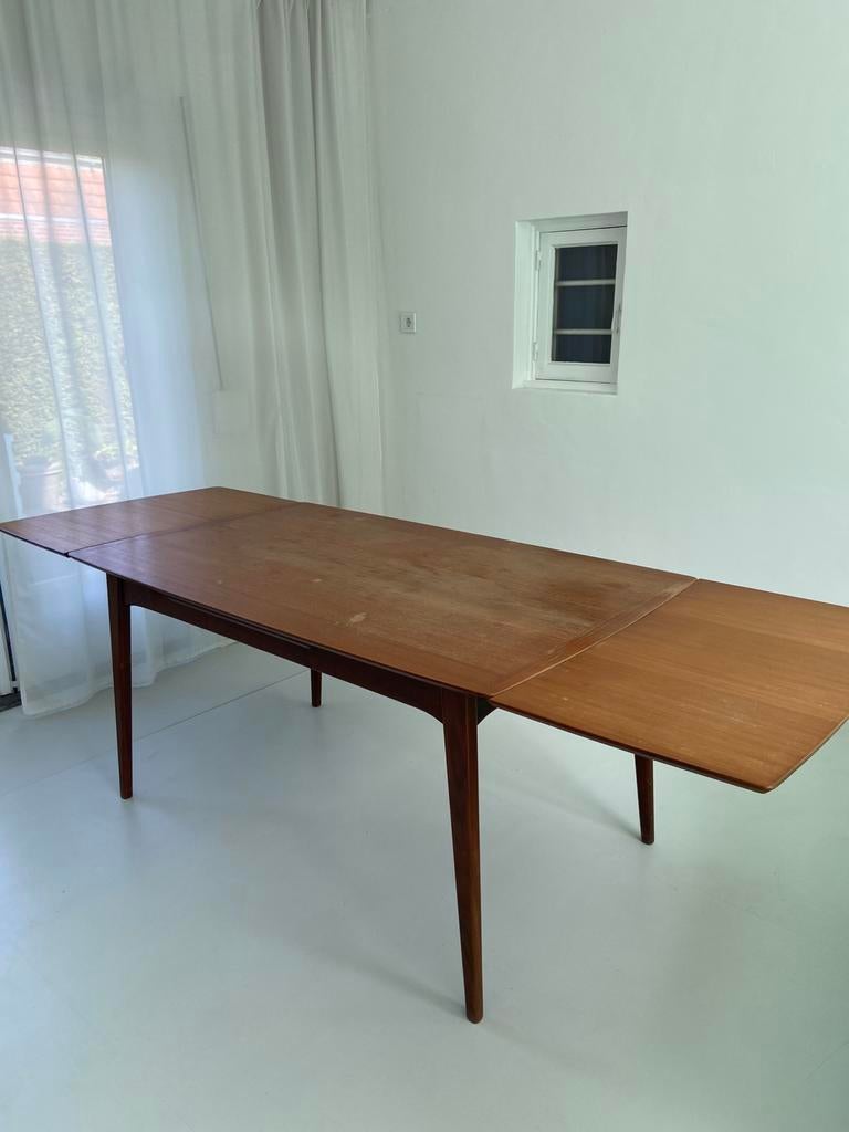 Eettafel vintage uitschuiftafel, Huis en Inrichting, Tafels | Eettafels, Ophalen, Zo goed als nieuw, Rechthoekig, 50 tot 100 cm