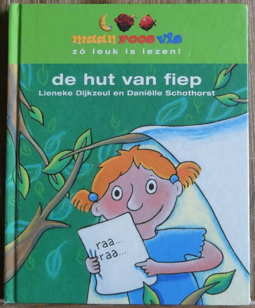 Maan Roos Vis - de hut van fiep - AVI 1 / AVI M3 - Groep 3, Ophalen of Verzenden, Zo goed als nieuw, Lieneke Dijkzeul, Fictie algemeen