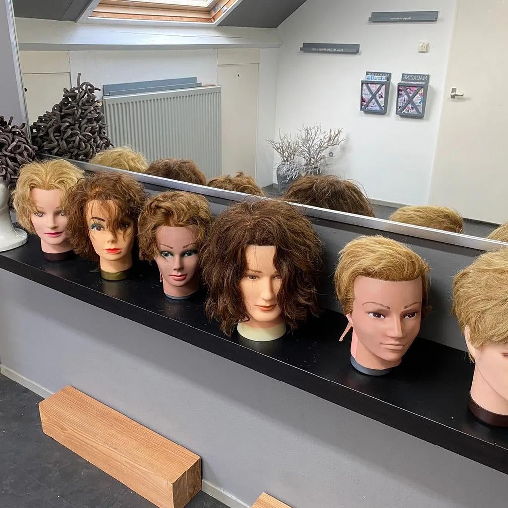 Oefenhoofden Kappers: Synthetisch en Echthaar - Diverse, Ophalen