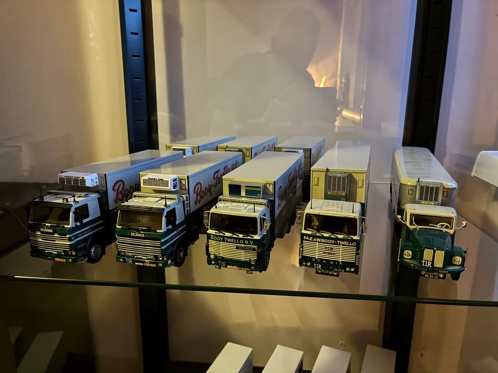 3x Booy Twello Scania Tekno 112m, 112m & 113m Combi, Hobby en Vrije tijd, Modelauto's | 1:50, Ophalen of Verzenden, Zo goed als nieuw