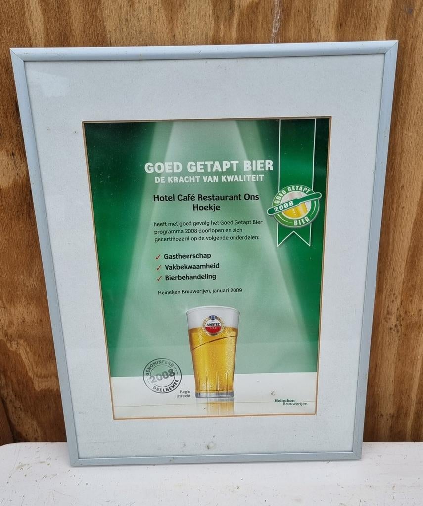 Goed getapt bier, Verzamelen, Reclamebord, N, N, Ophalen of Verzenden