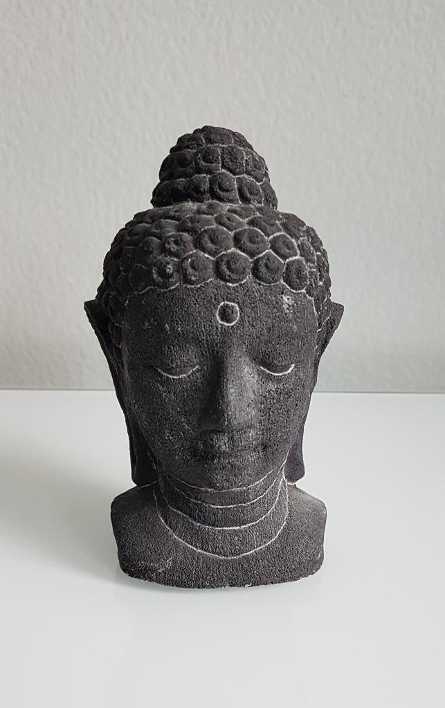 Boeddha hoofd. Steen. 11 cm hoog. 6 cm breed, Ophalen of Verzenden