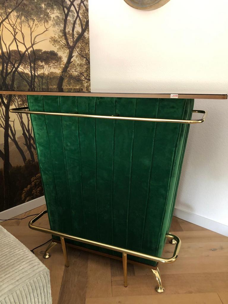 Groene velvet bartafel - Kare Design, Huis en Inrichting, Barren, Zo goed als nieuw, Ophalen