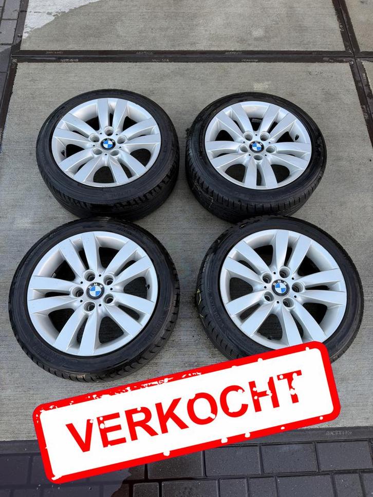 BMW E87 E90 E91 velgen + banden 17 inch, Auto-onderdelen, Banden en Velgen, Band(en), Zomerbanden, 17 inch, 225 mm, Personenwagen