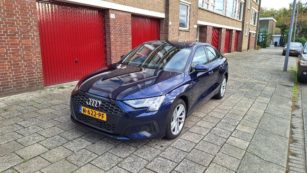 Audi A3 35 TFSI Pro Line 150pk S-tronic '21 | Navarro Blauw, Auto's, Stof, 1498 cc, 4 cilinders, Blauw