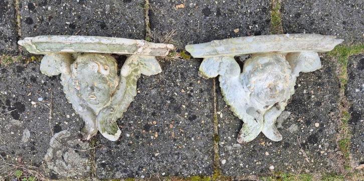 Decoratieve muurconsoles met engel  barok console, Tuin en Terras, Tuinbeelden, Ophalen