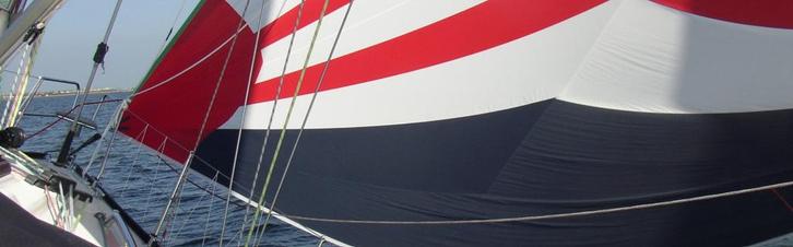 Asymmetrische Cruising Spinnaker (Gennaker) UK de vries, Watersport en Boten, Zeilen en Zeiltoebehoren, Zo goed als nieuw, Spinnaker