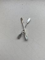 Zilveren bedel kettinghanger roeispanen voor bedelarmband, Ophalen of Verzenden, Zo goed als nieuw, Zilver, Overige merken