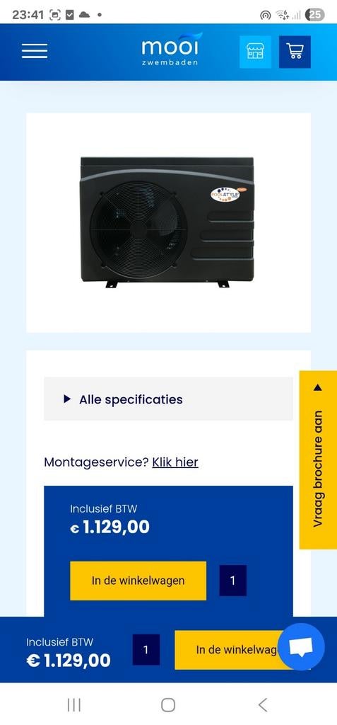Nieuwe zwembad warmtepomp 6.5kw inverter
Ophalen belgie Limb, Ophalen, Nieuw