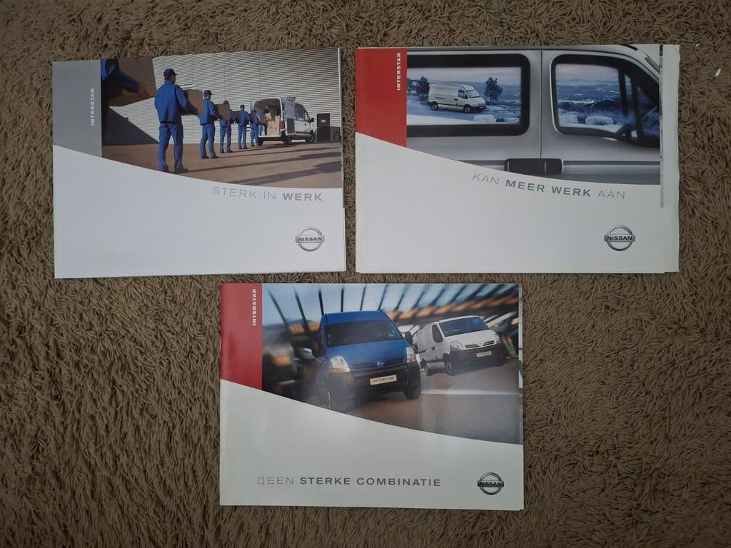 3x autofolder Nissan Interstar, Verzenden, Zo goed als nieuw, Nissan