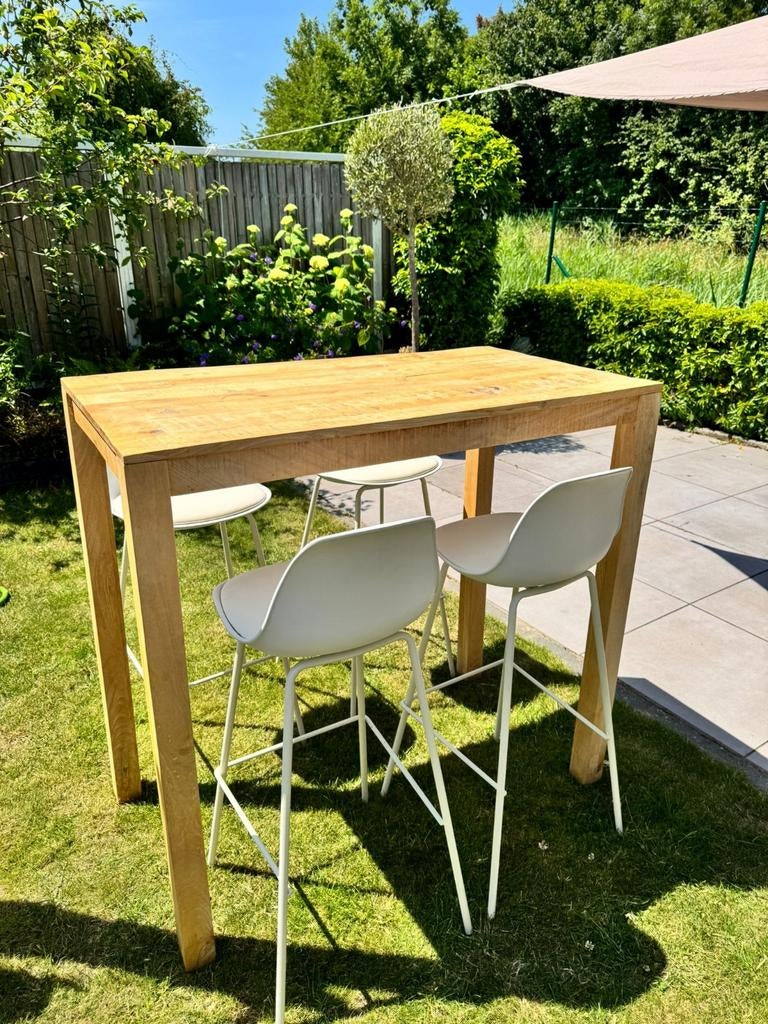 Vida XL bartafel van mangohout, Ophalen of Verzenden, Zo goed als nieuw