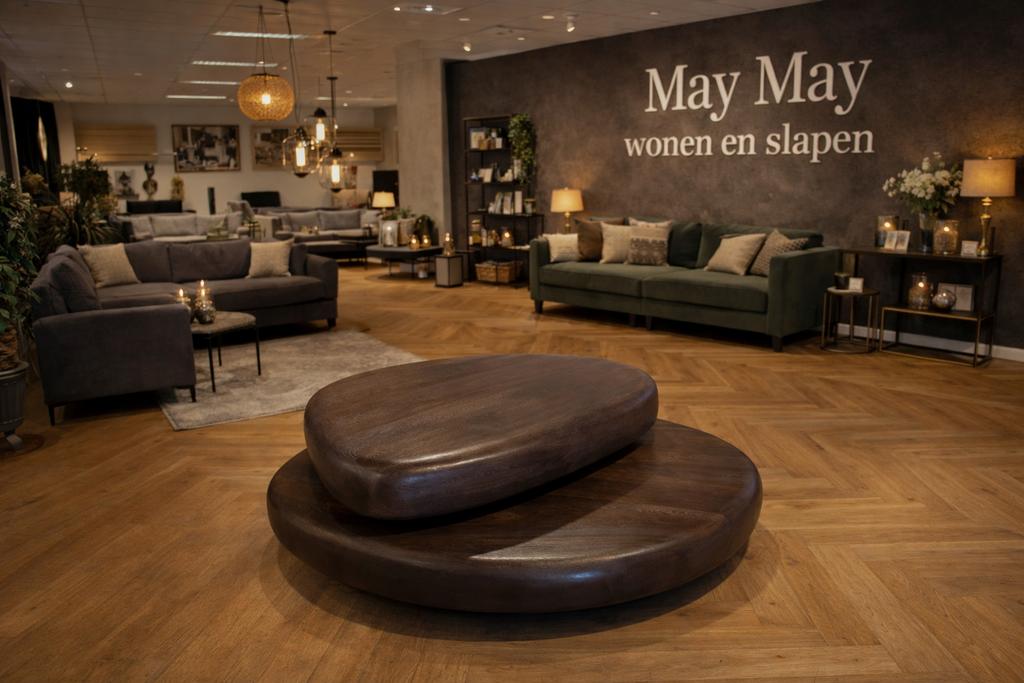 Salontafel organisch mango Bruin Direct leverbaar 35%Korting