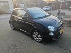 Fiat 500 sport cabrio automaat, Auto's, Automaat, Cabriolet, Zwart, Leder