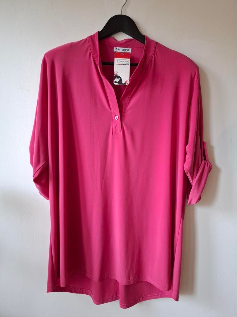 Magna travelstof tuniek cyclaam maat: 48,50, Kleding | Dames, Grote Maten, Blouse of Tuniek, Nieuw, Ophalen of Verzenden, Magna