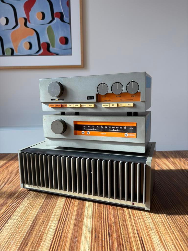 Quad set FM3 tuner / 33 voorversterker / 405 eindversterker, Audio, Tv en Foto, Stereo-sets, Ophalen, Gebruikt, Overige merken