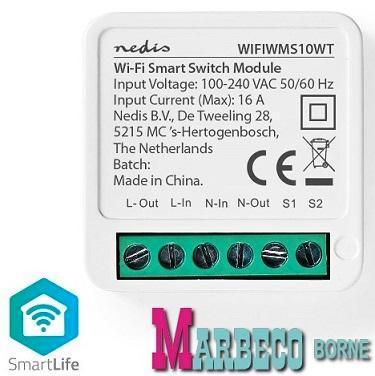 SmartLife Schakelaar Wi-Fi, 3680 W, Kroonsteen aansluiting, Huis en Inrichting, Lampen | Losse lampen, Nieuw, Overige typen, Overige fittingen