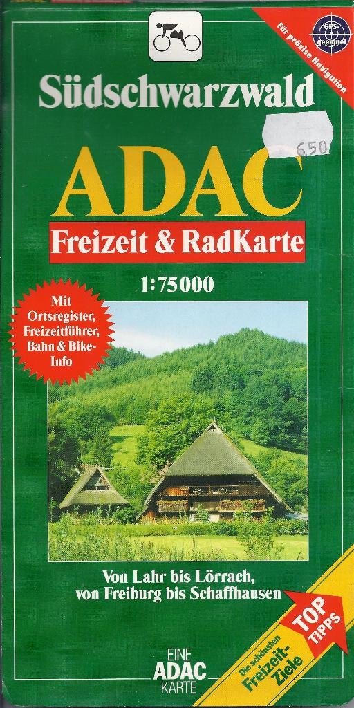 C253 plattegrond adac zuid schwarzwald, Gelezen, 2000 tot heden, Ophalen of Verzenden, Landkaart