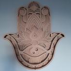 Hamsa Hand Wanddecoratie - Houten Mandala Kunst, Ophalen, Zo goed als nieuw