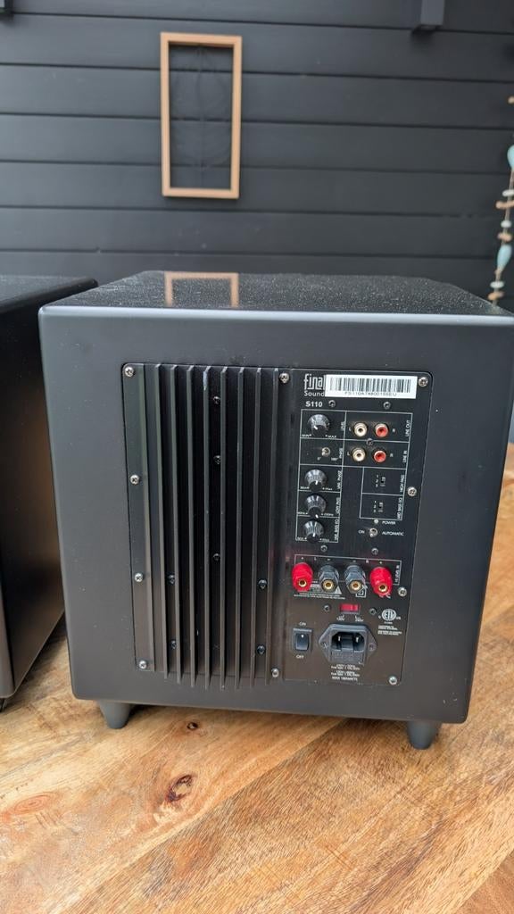 Final subwoofer type S110 , 2 stuks, Overige merken, Gebruikt, Subwoofer, Ophalen of Verzenden