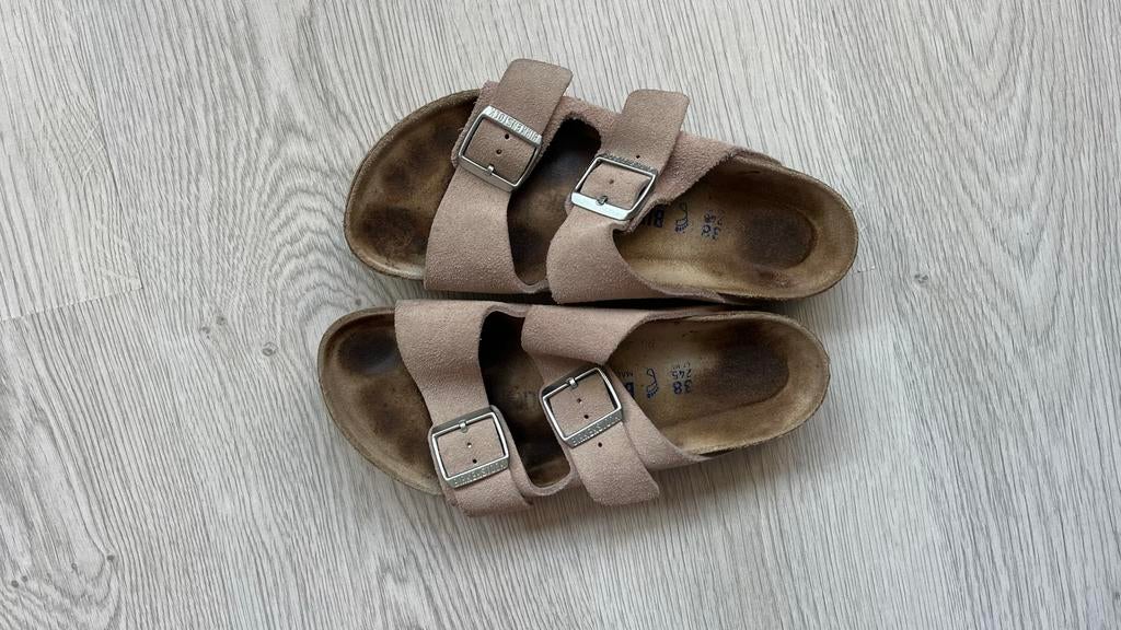 Birkenstock sandalen zacht roze - Maat 38, Kleding | Dames, Schoenen, Ophalen of Verzenden, Gedragen, Roze, Sandalen of Muiltjes