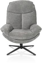 nieuwe relex Fauteuil+Poef, stof grijs, Draai+Kantelbaar H&H, Ophalen, Nieuw, Stof, 50 tot 75 cm