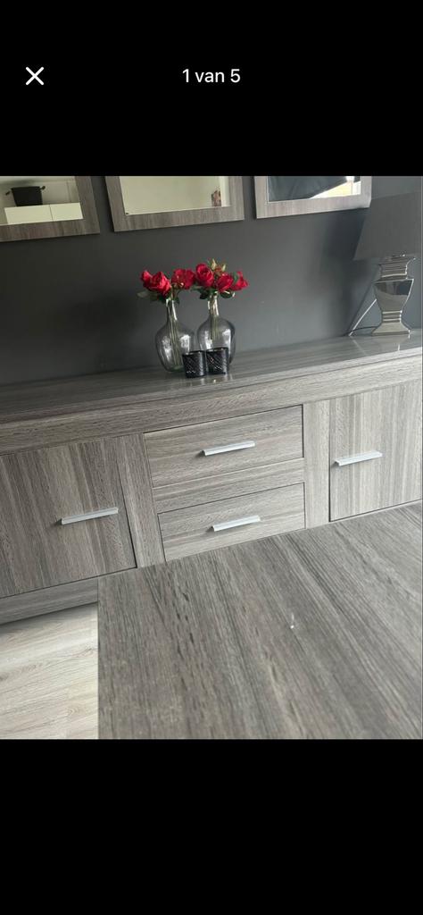 Portofino Meubelset: Eettafel, salontafel, dressoir en tv ka, Ophalen