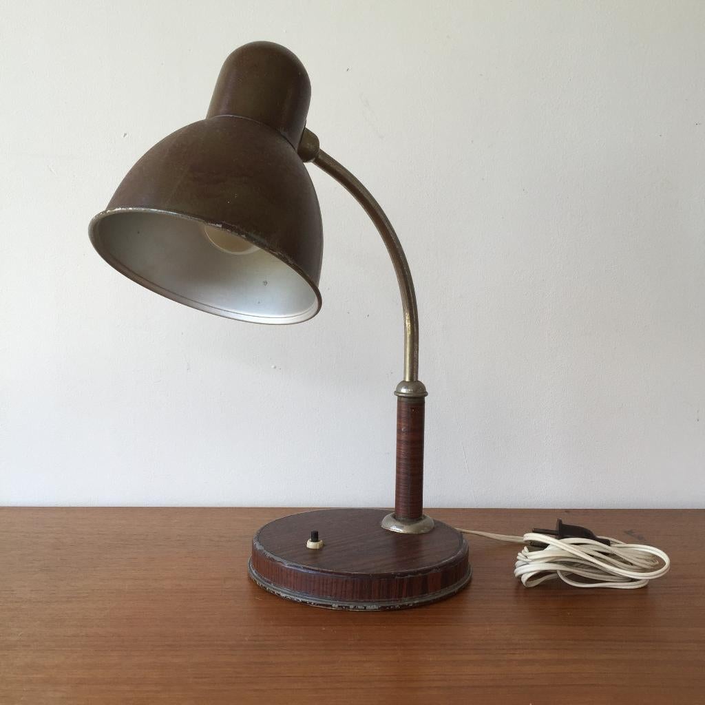bauhaus molitor stijl desk lamp jaren 50 60 Ruton, Ophalen of Verzenden