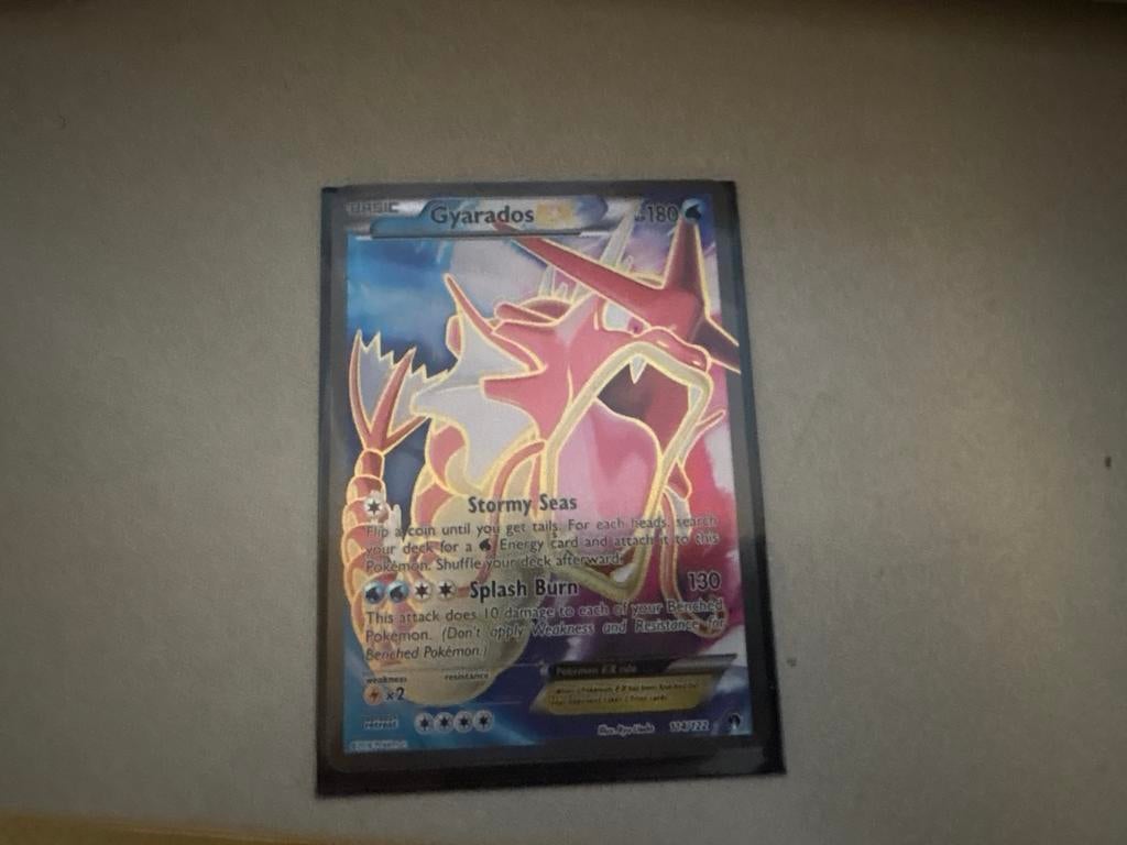 Pokémon Kaart Gyarados EX 120/124 - Full Art, Ophalen, Gebruikt, Losse kaart, Foil