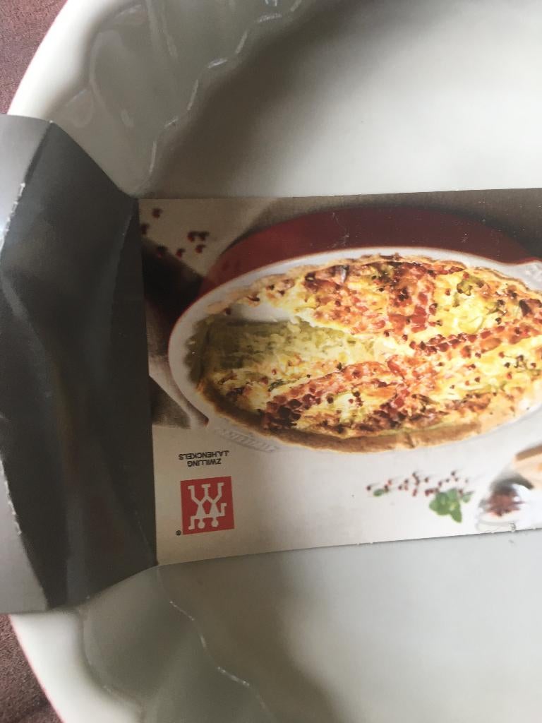 zwillings bakvorm 28cm m.lijn-3,5 hoog is van steen, Ophalen, Minder dan 50 cm, Wit, Nieuw