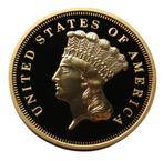 **  1870 S -  USA  - 3 Dollars  Indian Princess Proof **, Verzenden, Noord-Amerika, Losse munt, Goud