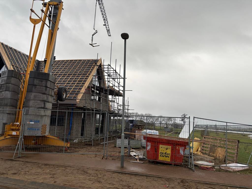 Steiger huren, Doe-het-zelf en Verbouw, Steigers, Ophalen of Verzenden, Gebruikt, Gevelsteiger, 5 meter of hoger