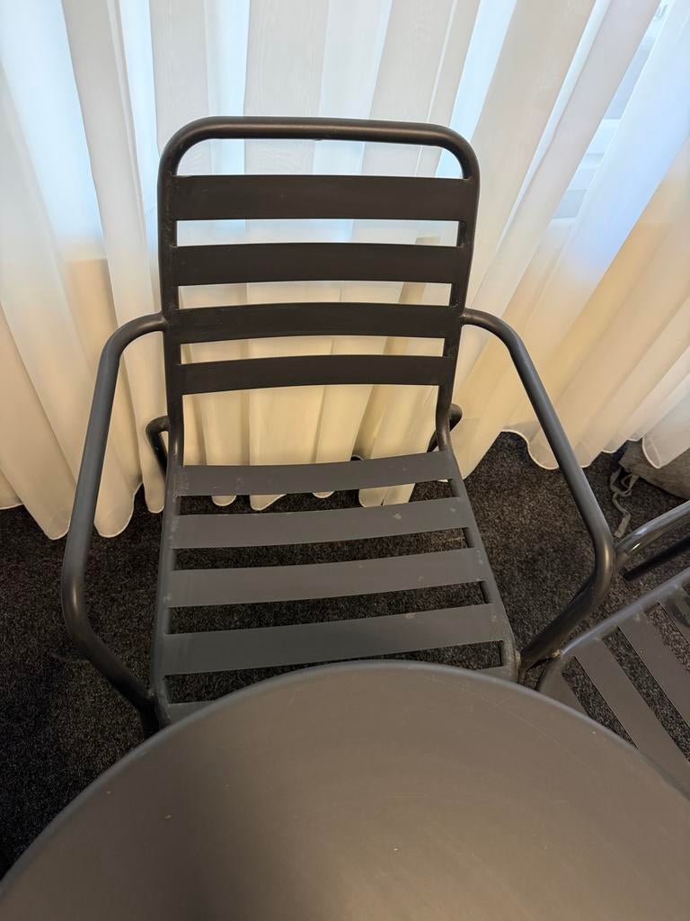 Stevige Xenos tuin/balkonset met lichte gebruikssporen, 2 zitplaatsen, Gebruikt, Eettafel, Aluminium