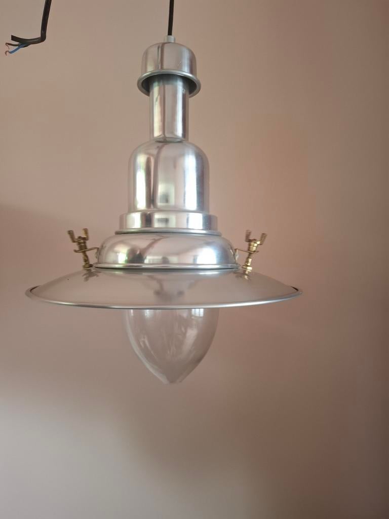2 IKEA Ottava hanglampen - Aluminium design, Huis en Inrichting, Lampen | Hanglampen, Ophalen, Gebruikt, Glas, Modern, Industrieel