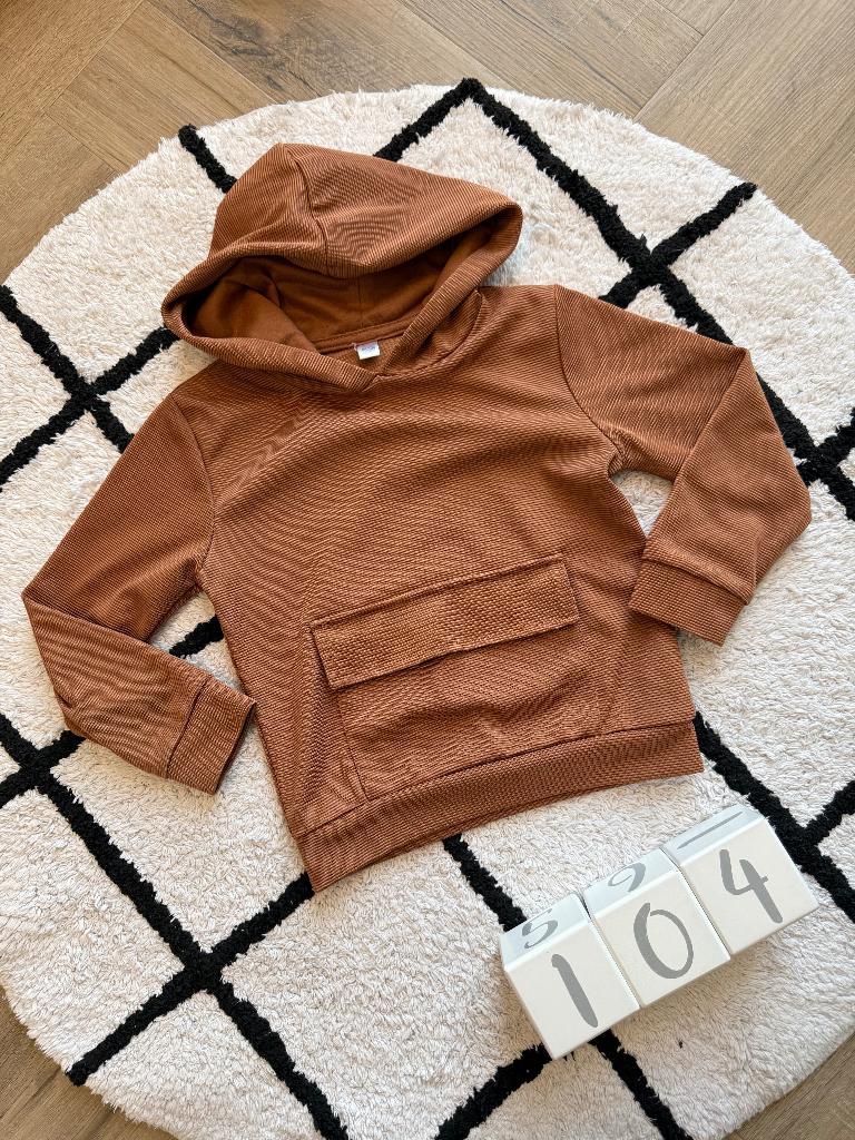 Heel goed bruin Zeeman sweater hoodie trui 98 104 capuchon, Kinderen en Baby's, Kinderkleding | Maat 98, Zeeman, Jongen of Meisje