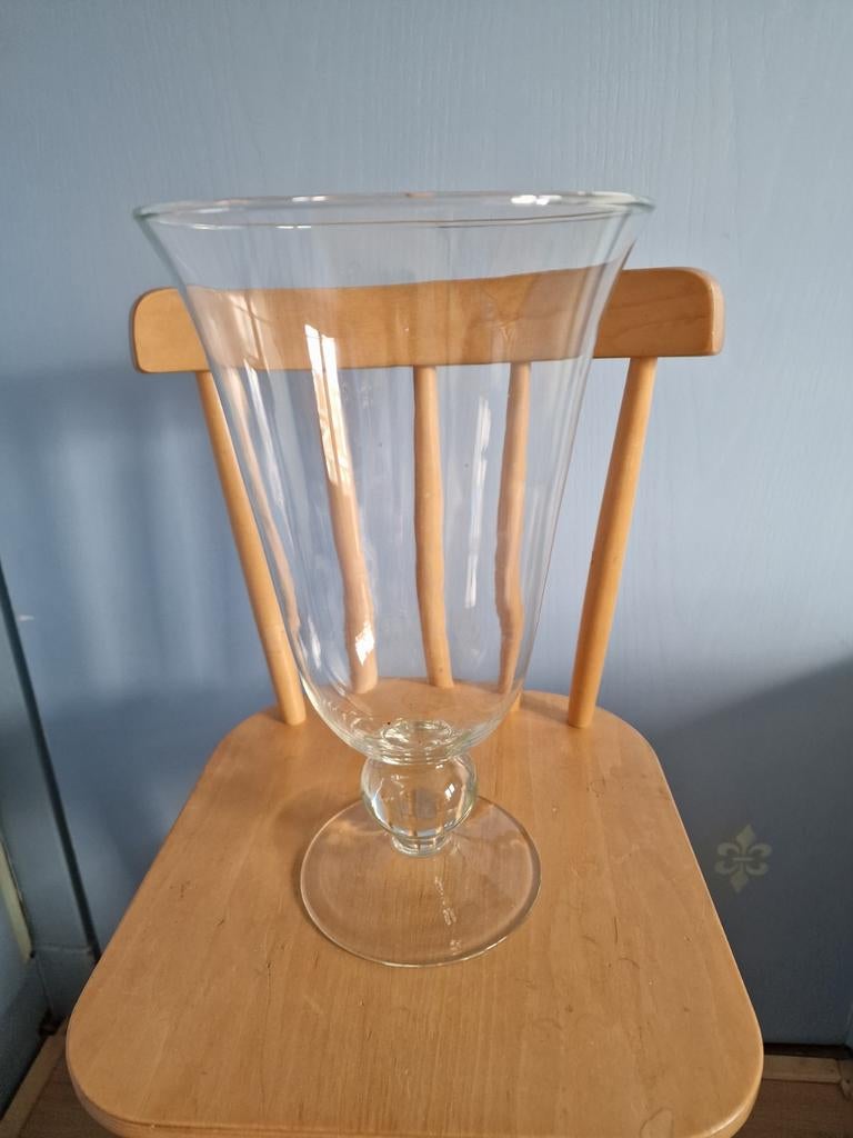 Prachtige grote vaas, Ophalen of Verzenden, Zo goed als nieuw, Glas