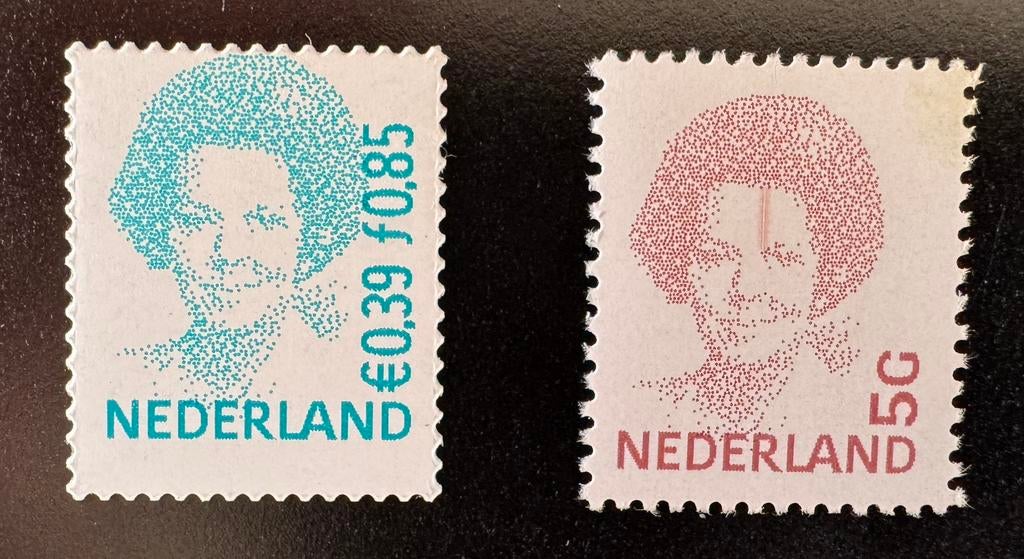NL Verschoven zegelbeeld en kleurveeg Beatrix inversie, Postzegels en Munten, Postzegels | Nederland, Verzenden, Na 1940, Postfris
