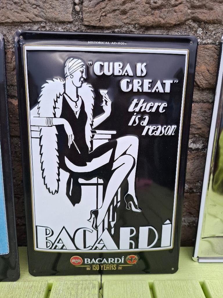 Reclamebord Bacardi, Verzamelen, Ophalen of Verzenden, Nieuw, Reclamebord