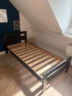 Wehkamp Nous living Capri bed 90x200, Ophalen, 90 cm, Eenpersoons, Zwart