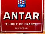 Antar “l huile de france emaille reclamebord, Ophalen of Verzenden, Gebruikt, Reclamebord