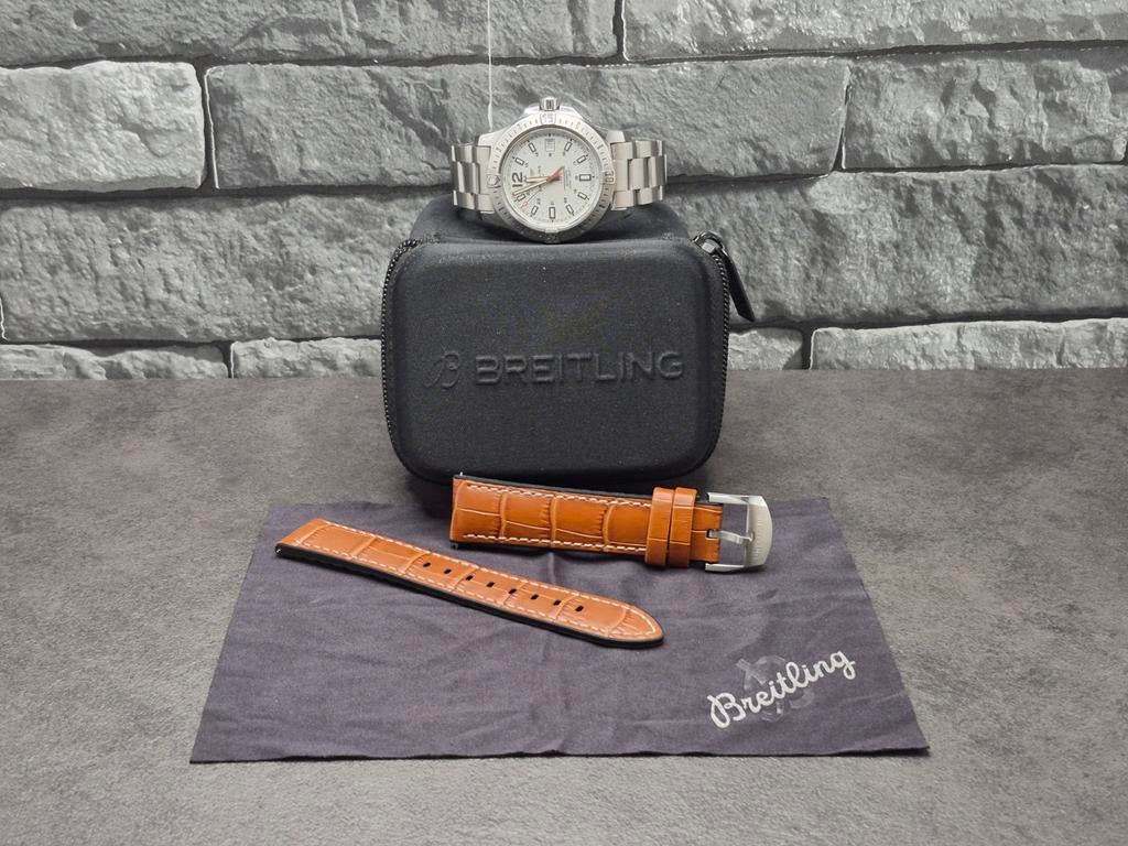 Breitling Colt 41 automatic, watch only, extra band, Staal, Gebruikt, Staal, Breitling