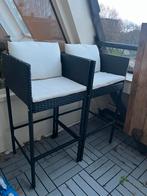 2 barkrukken voor buiten, zithoogte 77cm, Huis en Inrichting, Barkrukken, Ophalen, Kunststof, Gebruikt, Met voetsteun