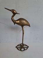 Vintage sculptuur koperen kraanvogel/reiger jaren 70, Ophalen of Verzenden, Zo goed als nieuw, Dier