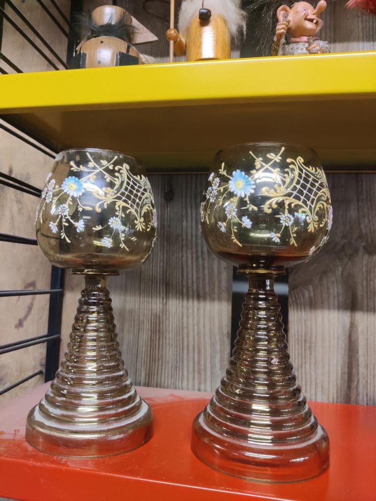 Twee gesigneerde Art Nouveau Roemers, Ophalen