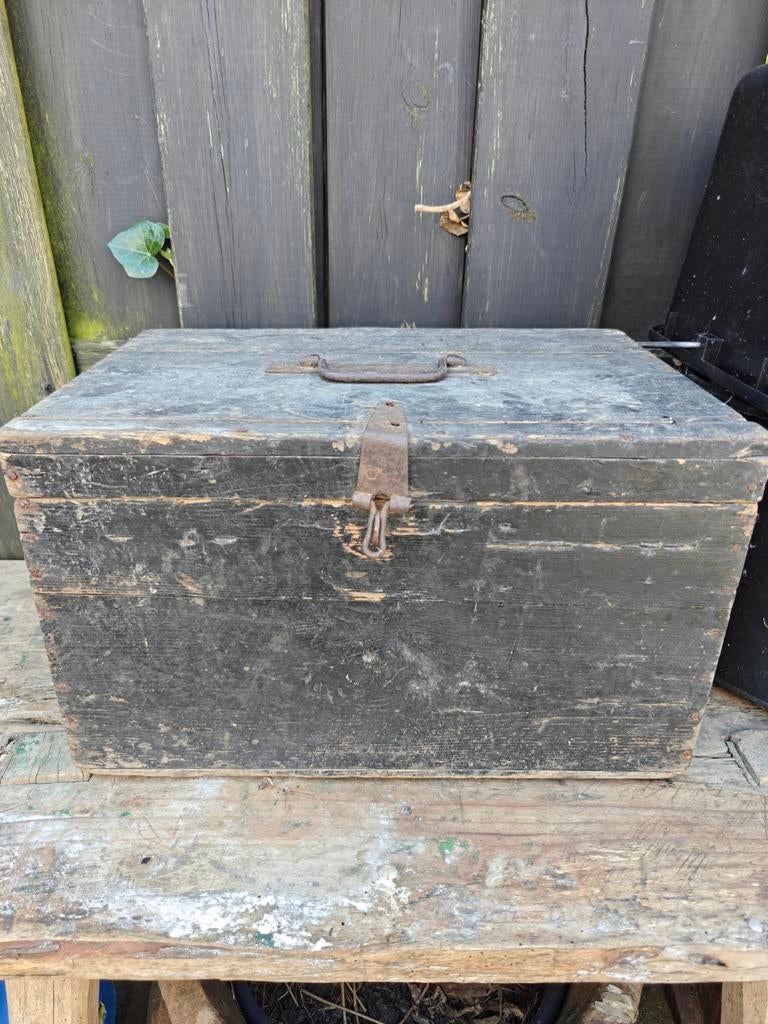 Oude houten kist - Ideaal voor opbergen, Huis en Inrichting, Woonaccessoires | Kisten, Ophalen, Gebruikt, 50 tot 100 cm, Minder dan 50 cm