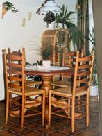 Grenen salontafel, Ophalen, Gebruikt, Rond, 75 cm of meer