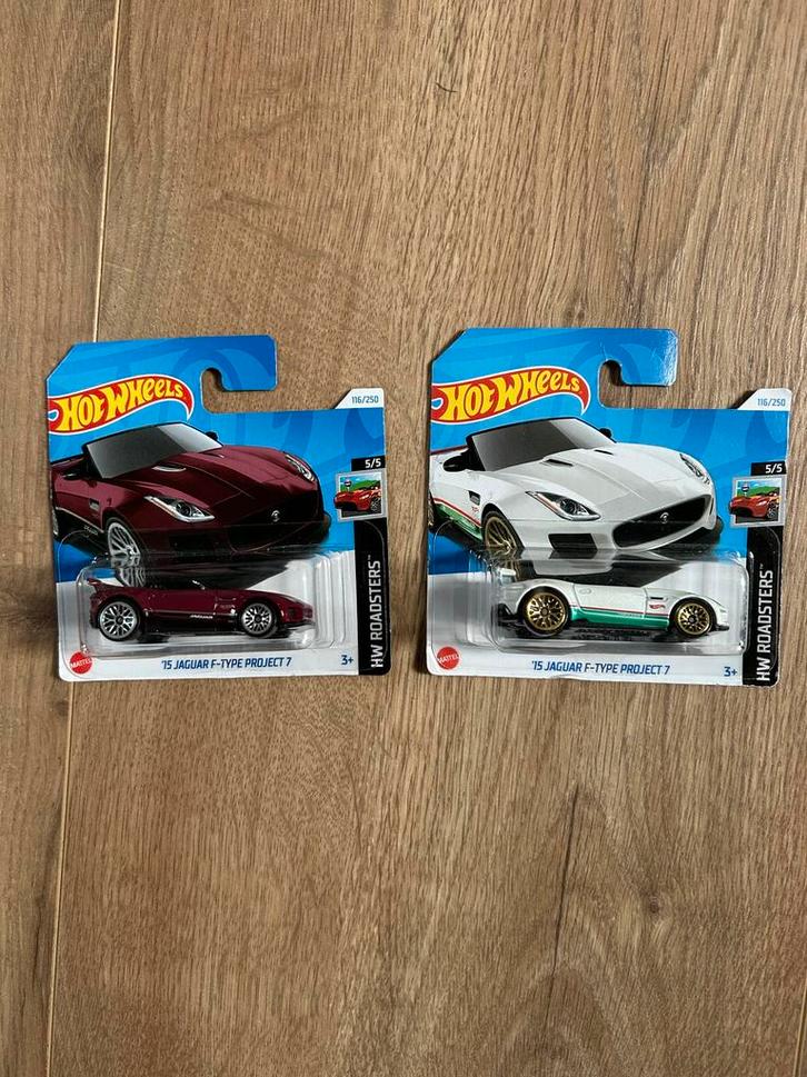 Hot Wheels ‘15 Jaguar F-Type Project 7 - setje van 2, Hobby en Vrije tijd, Modelauto's | Overige schalen, Nieuw, Auto, Ophalen of Verzenden