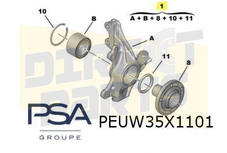 Peugeot/Opel/Citroën/Toyota Fuseestuk Links compleet (incl., Auto-onderdelen, Ophanging en Onderstel, Citroën, Opel, Peugeot, Toyota