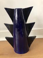 Prachtige handgemaakte Keramiek diepblauwe vaas., Ophalen, Blauw, Aardewerk of Porselein, Zo goed als nieuw